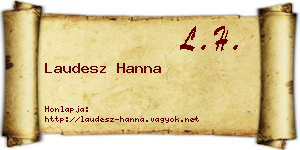 Laudesz Hanna névjegykártya